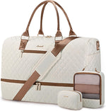 LOVEVOOK travel duffle bag front view with luxury quilted design