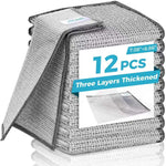 Forggon three layer metal wire dish cloth pack front view kitchen cleaning rag