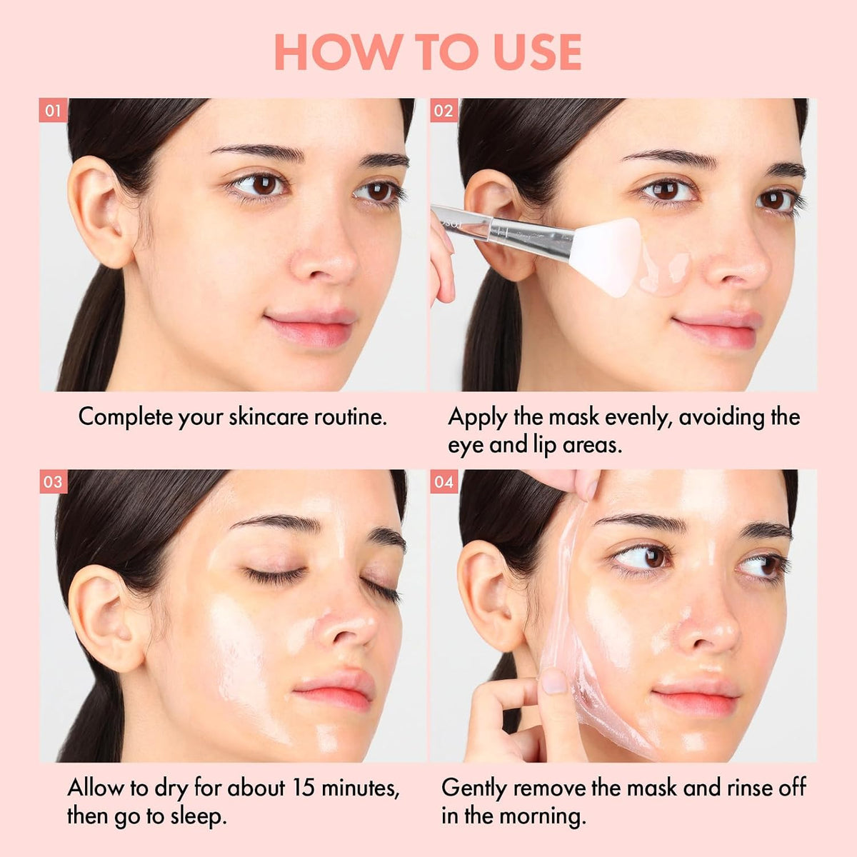 Back label of the TOSOWOONG anti-aging kit displaying ingredient details.