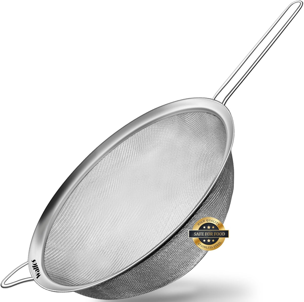 Walfos Fine Mesh Strainers Set, Premium Stainless Steel Colanders and Sifters, with Reinforced Frame Sturdy Handle, Perfect for Sift, Strain, Drain Rinse Vegetables, Pastas Tea - 3 Sizes - Image 14