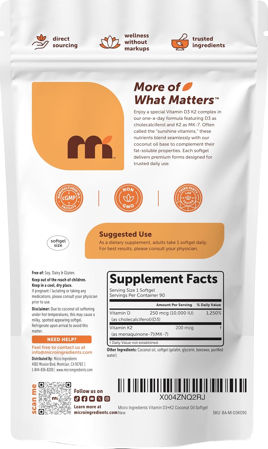 Micro Ingredients Vitamin D3 K2 non-GMO certification seal