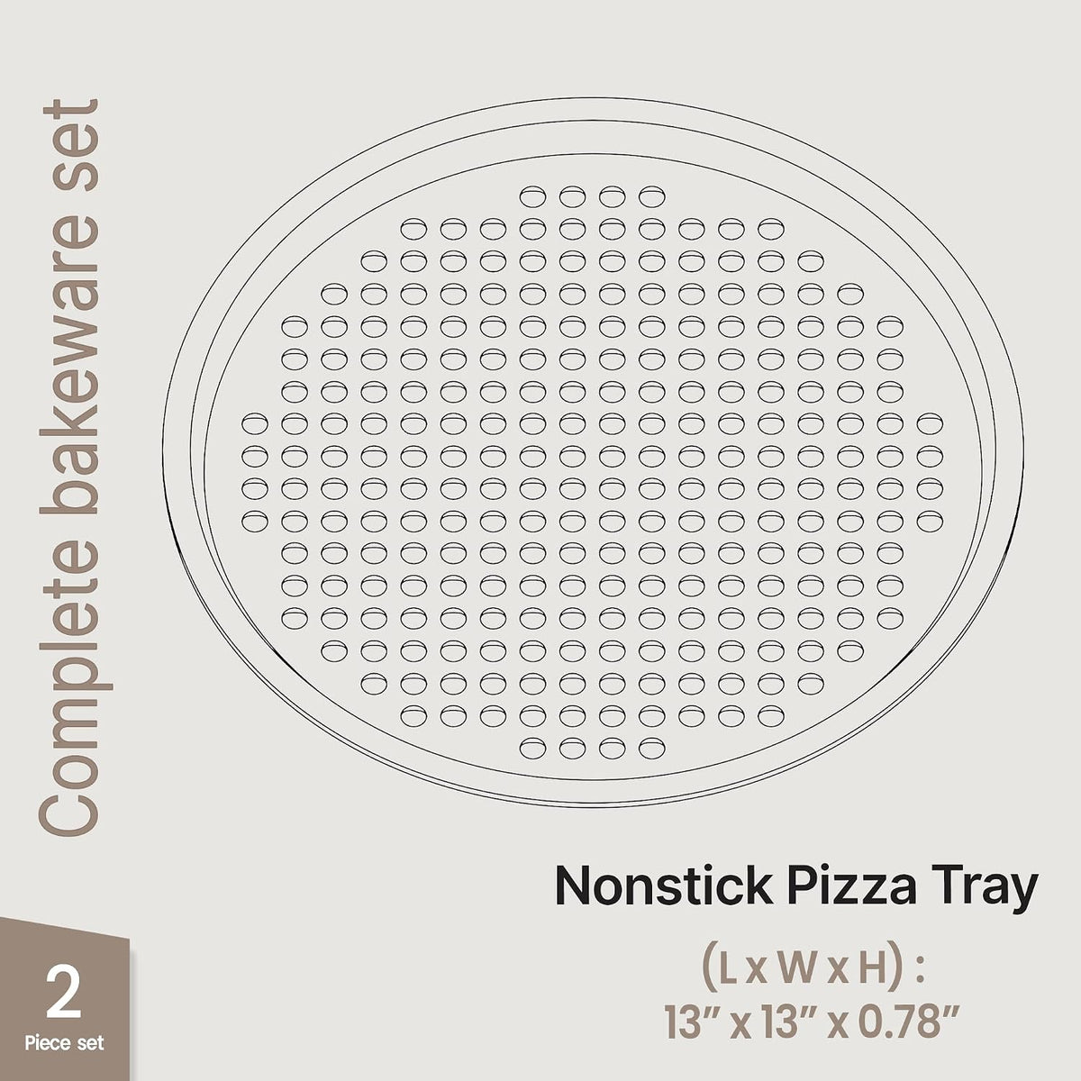 Bakkenmaster 13-inch round perforated carbon steel pan set