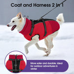 Fleece lined winter dog coat with back zipper closure mechanism