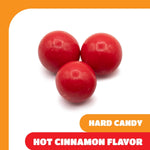 Close up of red cinnamon hard candy ball