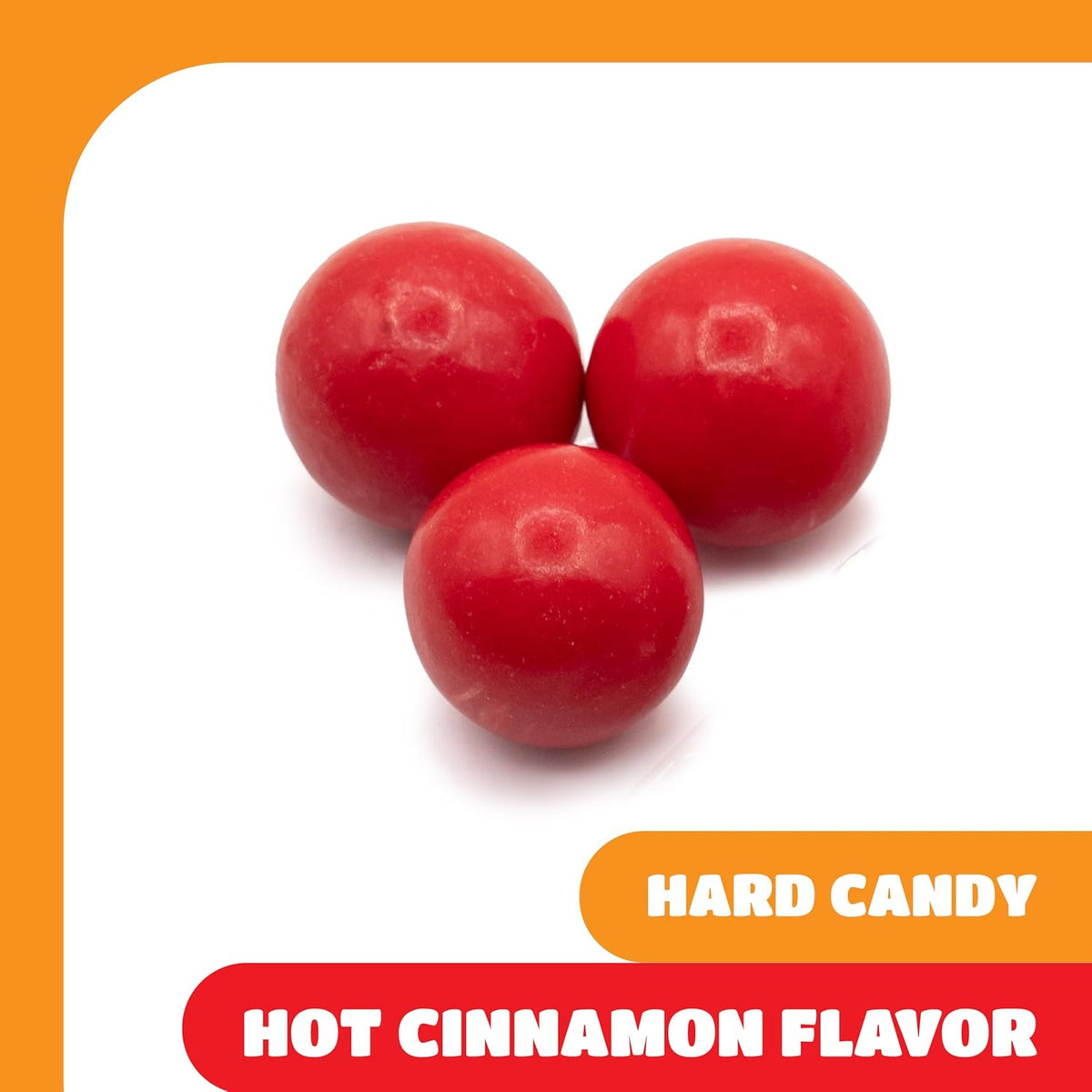 Close up of red cinnamon hard candy ball