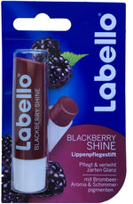 Labello Blackberry Shine Lip Balm ingredients and product packaging details