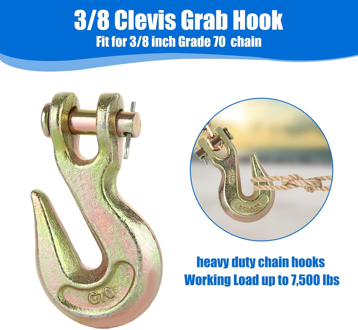 JMIATRY 4 pack safety chain hook closeup