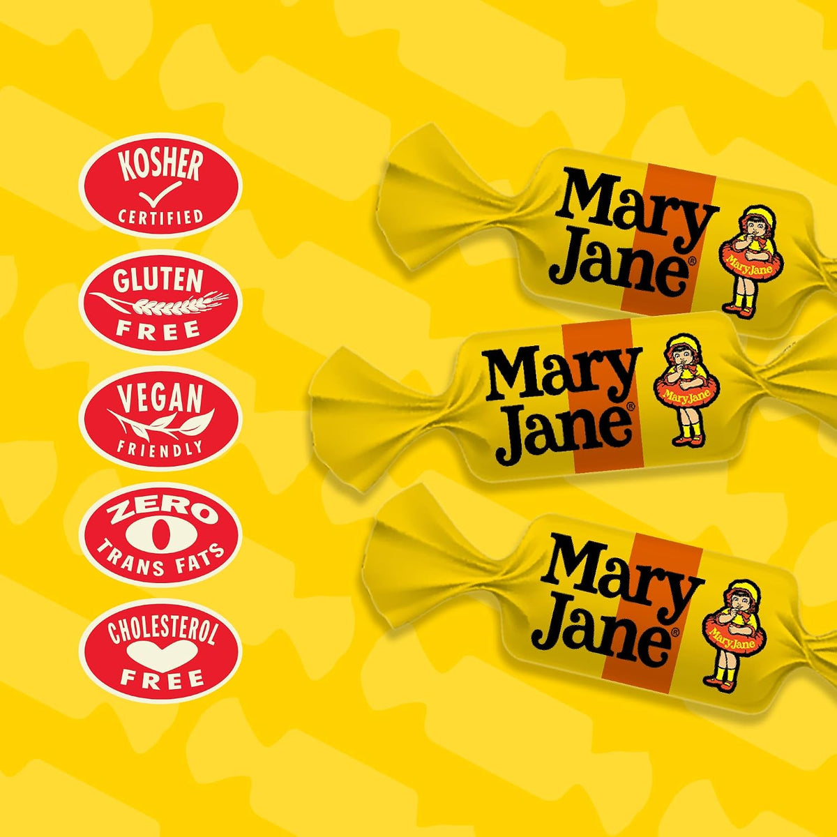 Side profile of Atkinson's Mary Jane 1 pound candy bag