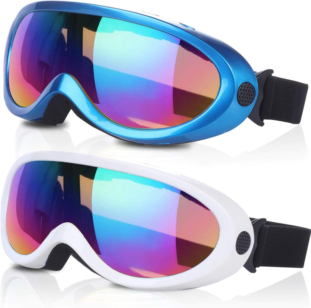Ski Goggles, Pack of 2, Snowboard Goggles for Kids, Boys & Girls, Youth, Men - Image 10