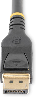 StarTech active DP cable coiled showing flexible TPE outer jacket