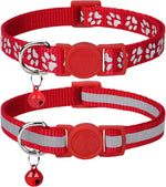 Taglory Reflective Cat Collar Breakaway with Bell, High Visibility Night Strip, Lightweight Adjustable Nylon Collar for Boy Girl Cats, 2 Pack, 7.5-12.5 Inch, Orange - Image 13