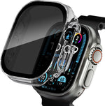 Privacy Case for Apple Watch Screen Protector Ultra 1/2 49mm | 1 Black + 1 Clear Privacy Case For Apple Watch, Anti-Spy Tempered Glass Screen Protector - Image 12