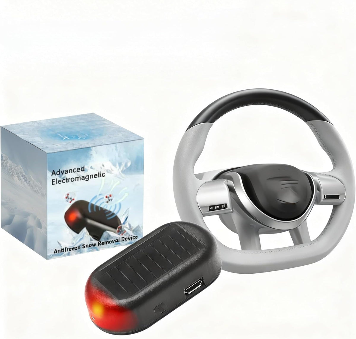 KadyaTong advanced electromagnetic antifreeze car snow removal device front view displaying sleek black design