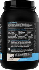 Rule 1 Proteins whey protein powder texture and scoop display