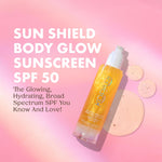 Kopari Sun Shield Body Glow shimmering gel texture swatch