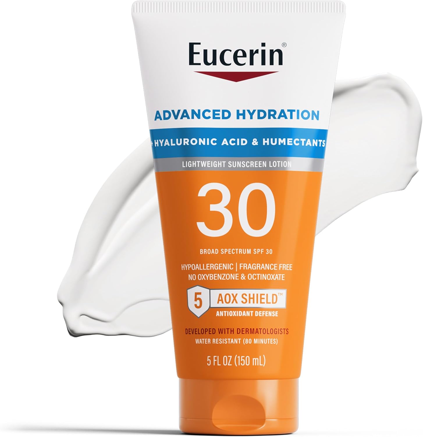 Eucerin Sun Advanced Hydration Sunscreen Lotion SPF 30 front view
