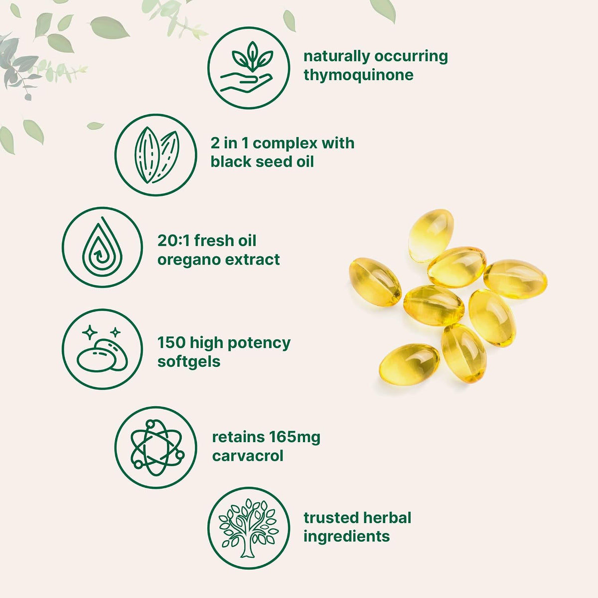 Micro Ingredients herbal softgels closeup and capsule detail