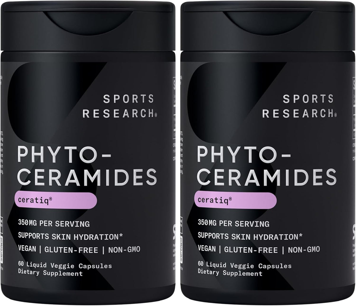 Sports Research Phytoceramides 350 mg per Liquid Veggie Capsule - Plant Derived Ceramides for Healthy Skin and Hydration - Made with Ceratiq(R) Non-GMO Vegan Friendly - 60 Count - Image 9
