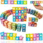 Amdohai magnetic letters and numbers blocks front view of educational toy set