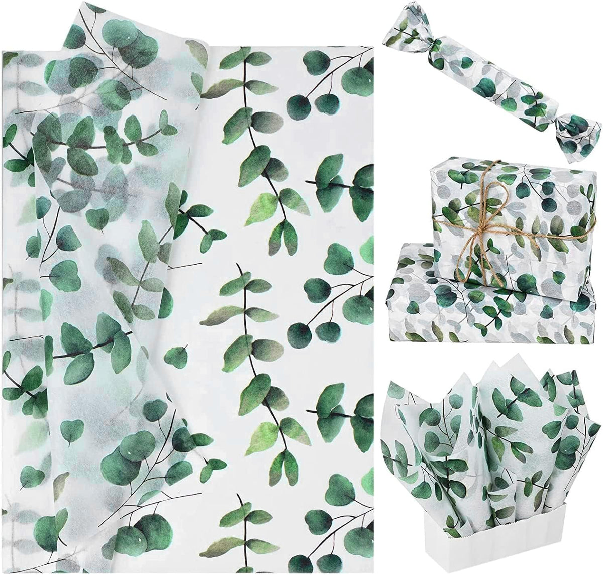 Bolsome eucalyptus tissue paper front view