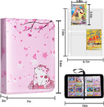 CLOKORIA pink card album closeup of 4 pocket layout