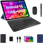 Tuohaitime Android 15 Tablet 10 inch blue front view