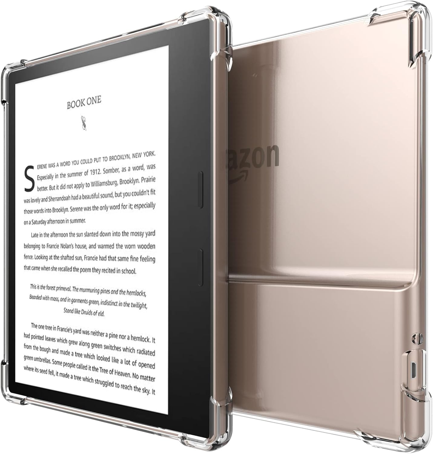XUYICC Case Fits Kindle Oasis (9th Generation 2017 & 10th Generation 2019 Release) 7" Transparent, Lightweight Bumper Corners Slim Rubber TPU Back Cover - Clear - Image 1
