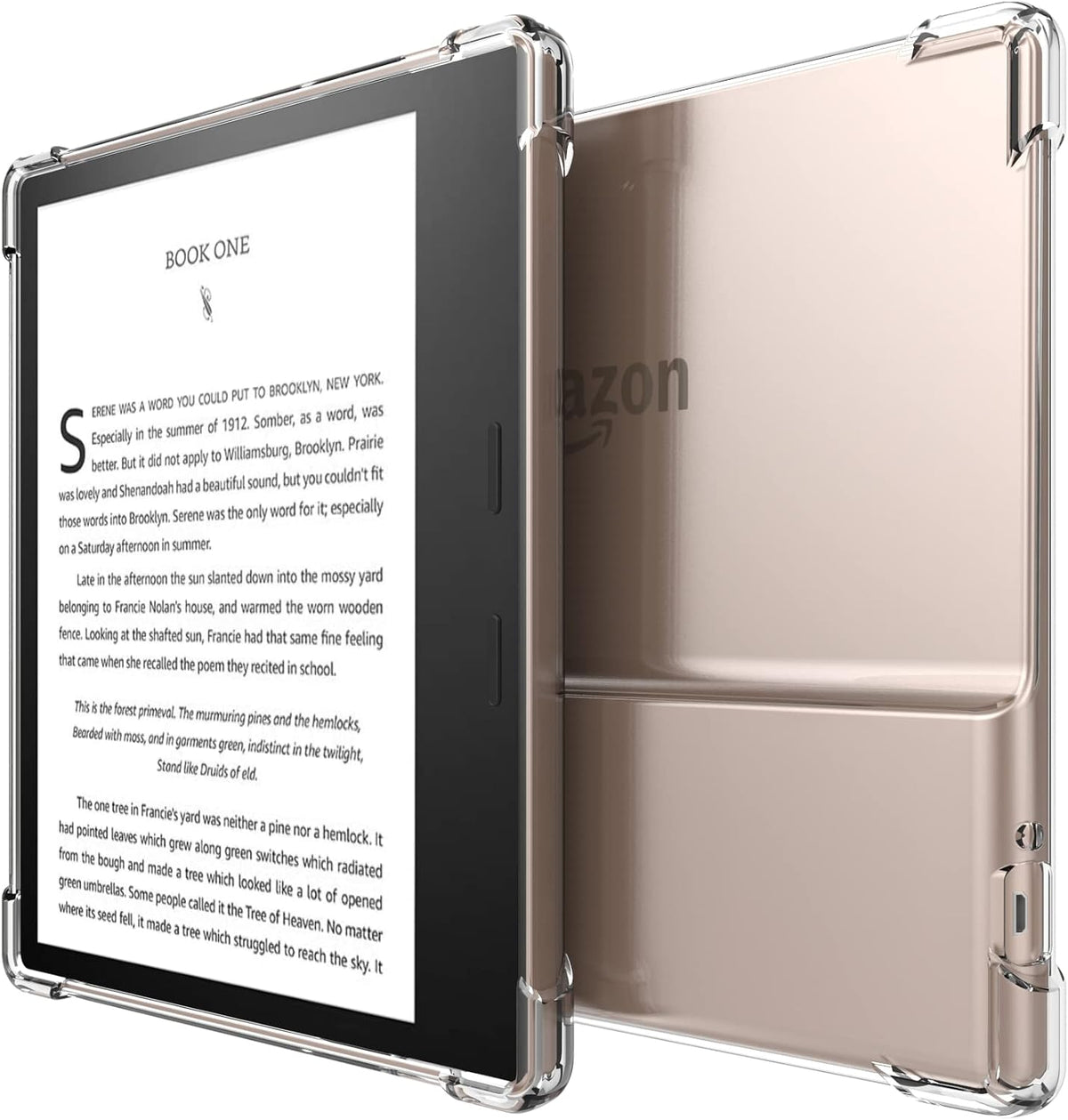 XUYICC Case Fits Kindle Oasis (9th Generation 2017 & 10th Generation 2019 Release) 7" Transparent, Lightweight Bumper Corners Slim Rubber TPU Back Cover - Clear - Image 1