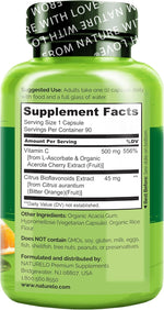 Naturelo vitamin capsules capsule size and texture view