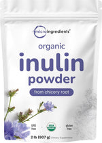Micro Ingredients Organic Inulin Fiber Powder front view pouch packaging