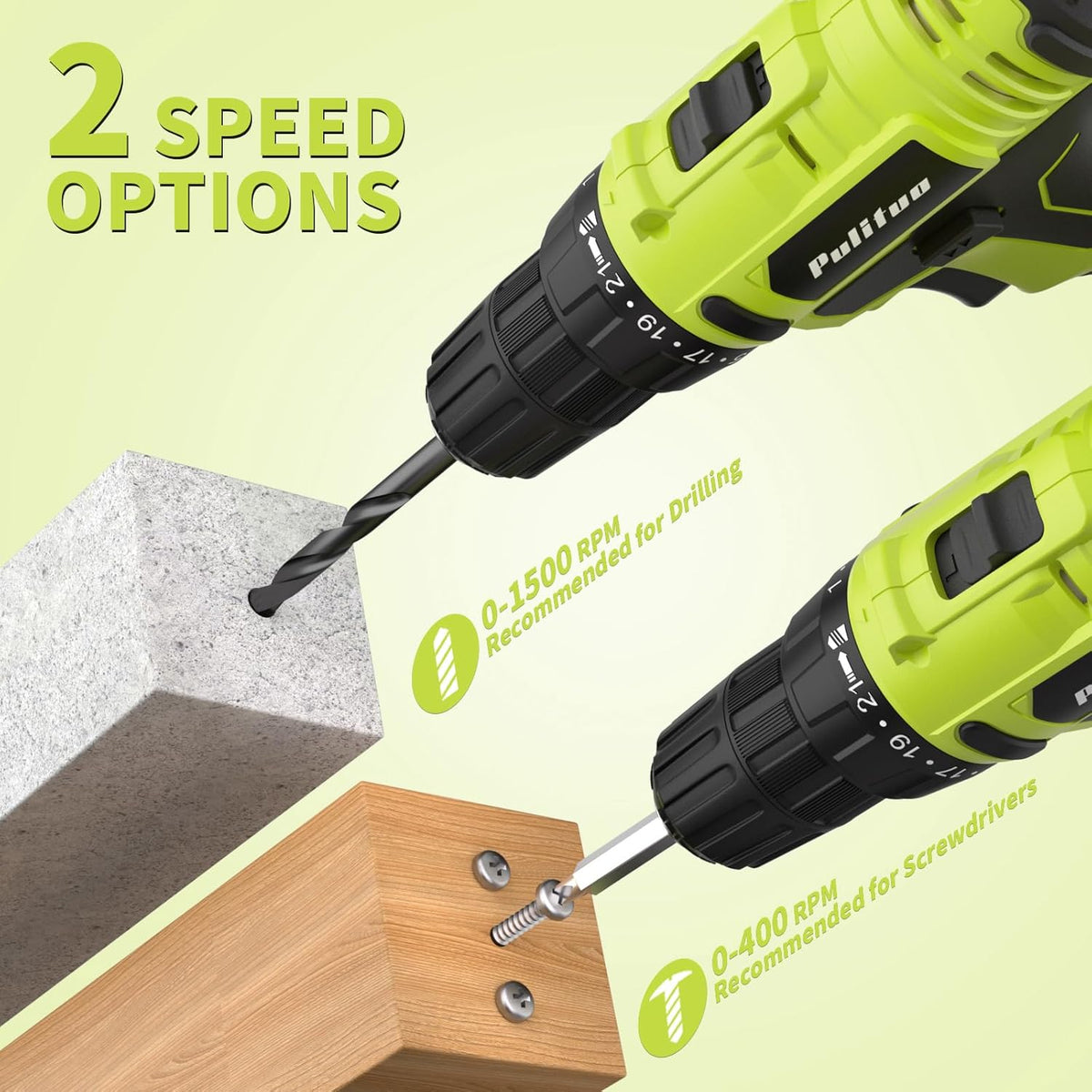 Pulituo drill kit accessories and storage bag