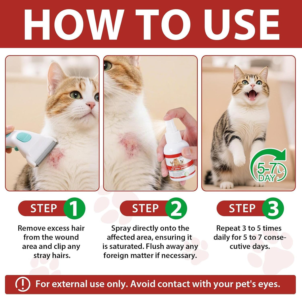 Petlogix cat hot spot spray side profile of bottle