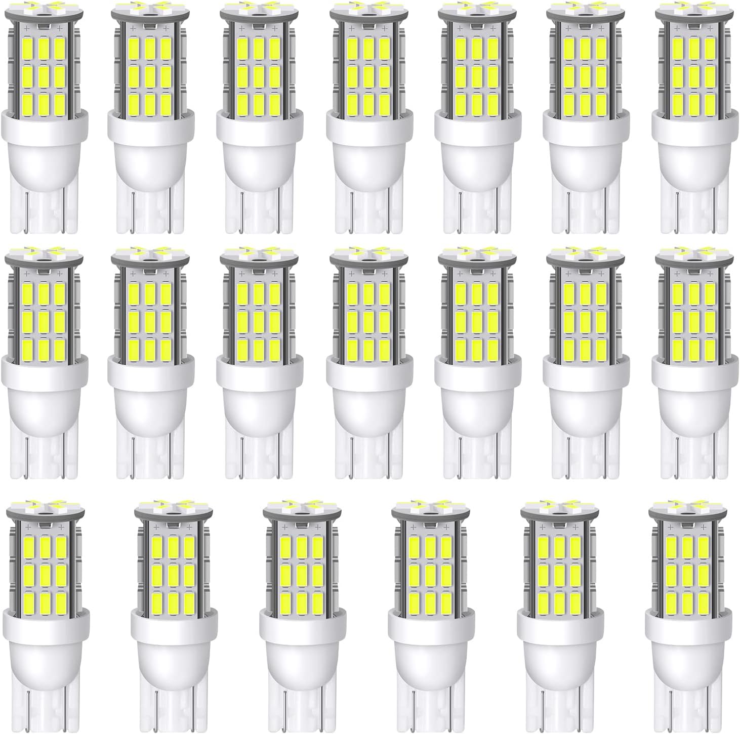 AOICANKI T10 921 LED bulbs twenty pack front view showcasing individual SMD chips