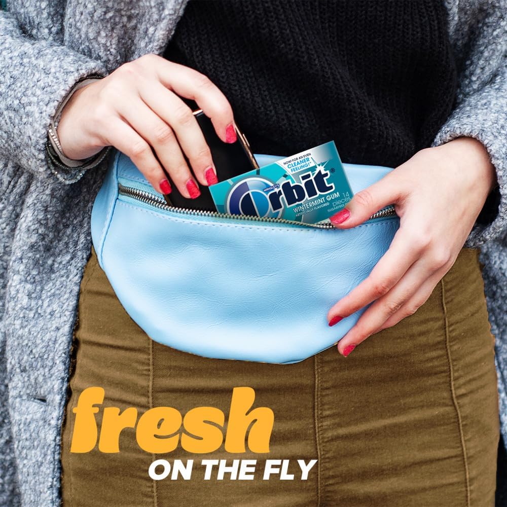 ORBIT Wintermint Sugar Free Individually Wrapped Chewing Gum Mint Bulk Box , 12 Packs of 14-Pieces (168 Total Pieces) - Image 9