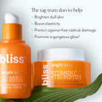 Bliss skincare duo packaging showing vegan and cruelty free labels