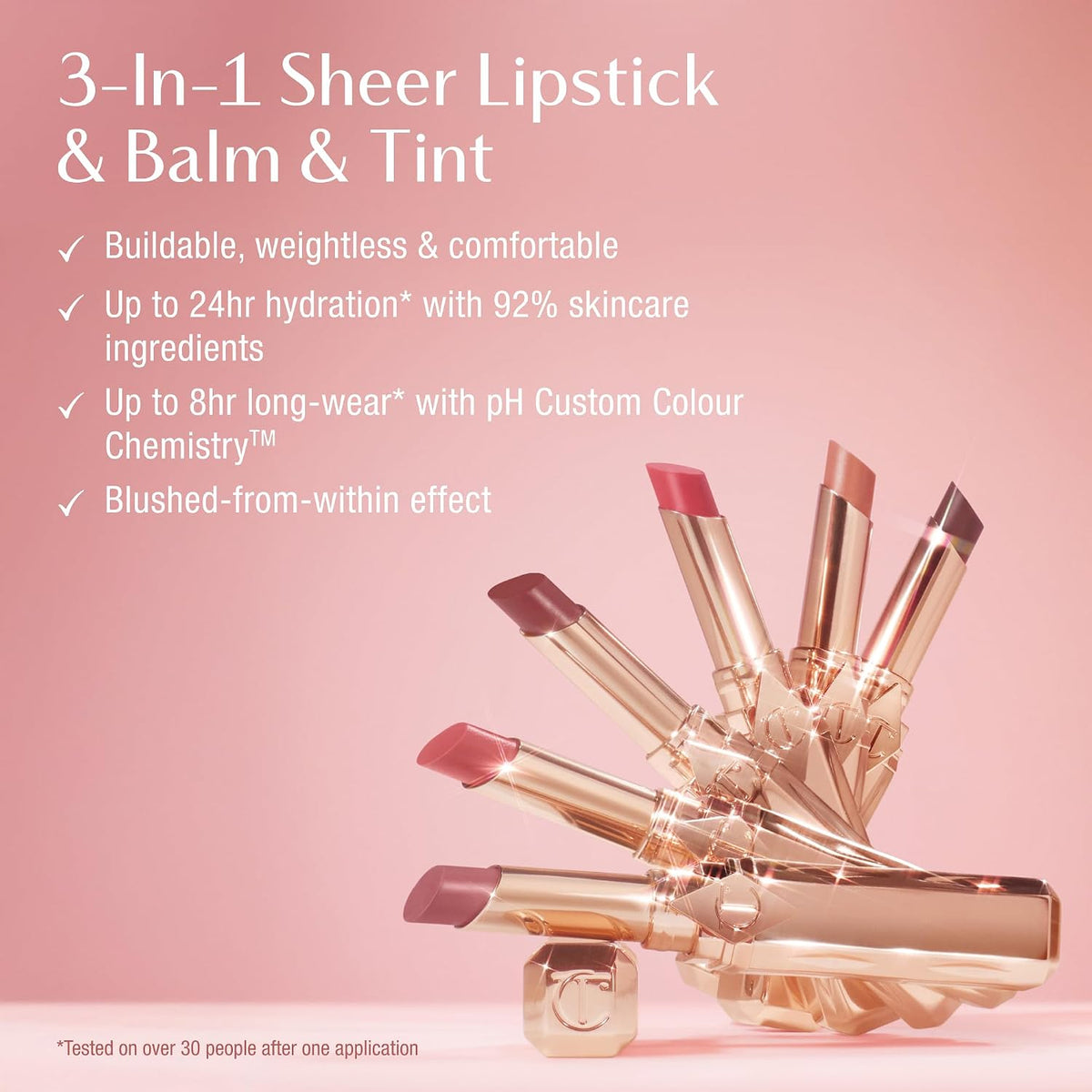 Long-lasting hydrating lip balm with peptides product shot