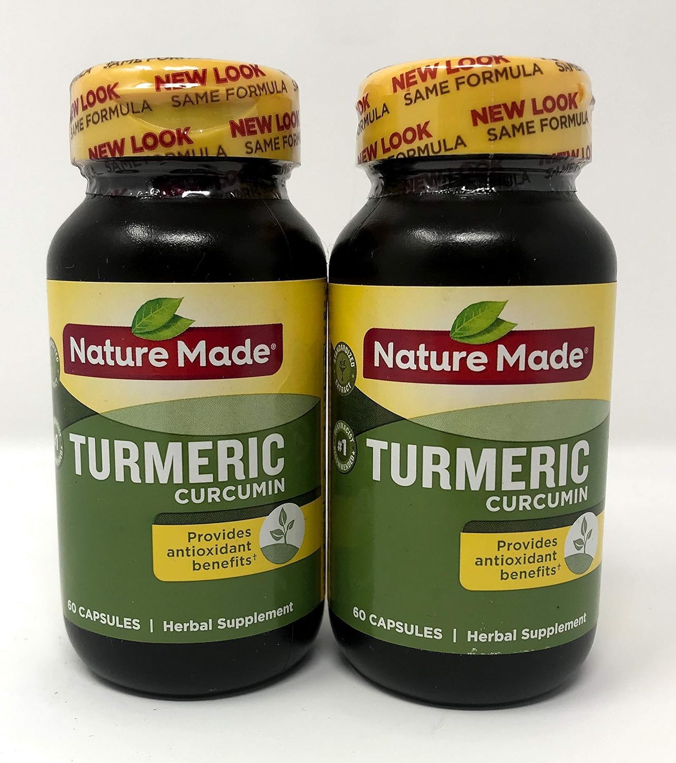 Nature Made Turmeric Curcumin 500 Milligram Capsules front bottle view