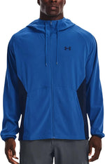 Under Armour Men's UA Stretch Woven Hooded Jacket front view performance outerwear