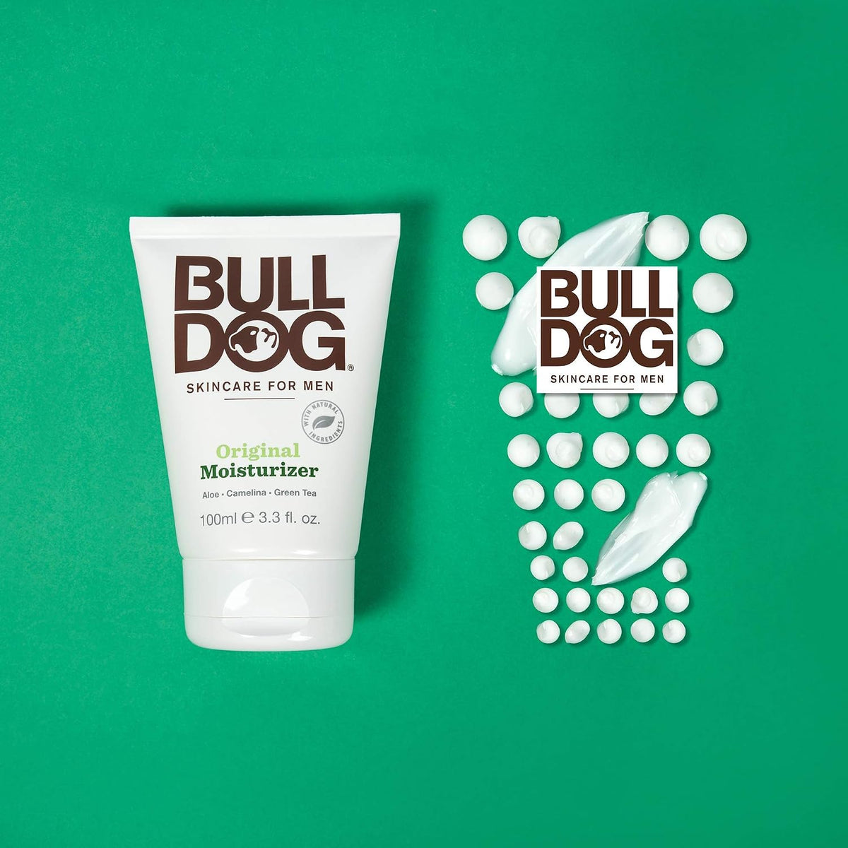 Bulldog men moisturizer back label details