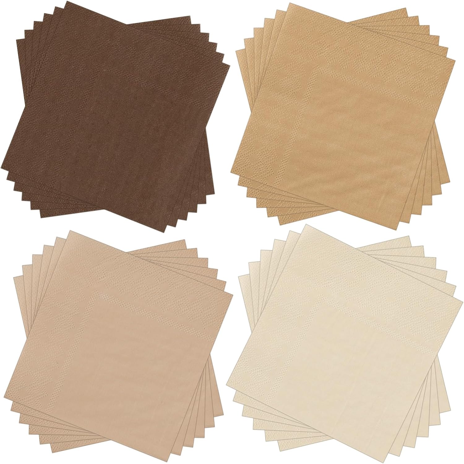 Layhit 100 piece cocktail napkins brown series front packaging view