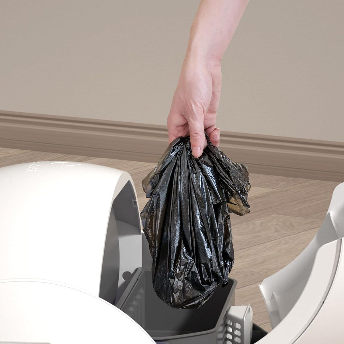 Close up of Els Pet portable bag dispenser and roll