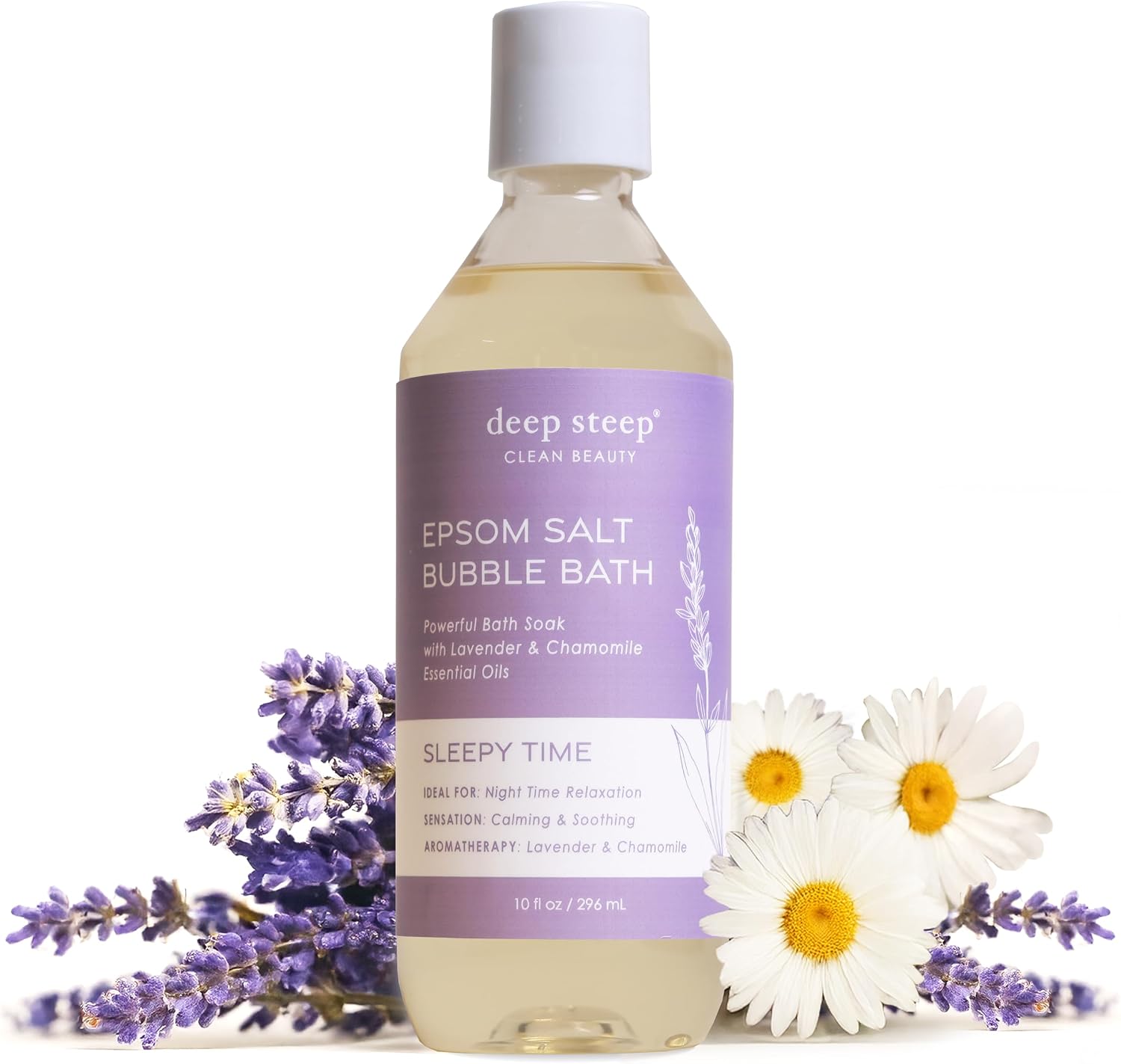 Deep Steep Sleepy Time Epsom Salt Bubble Bath front view bottle