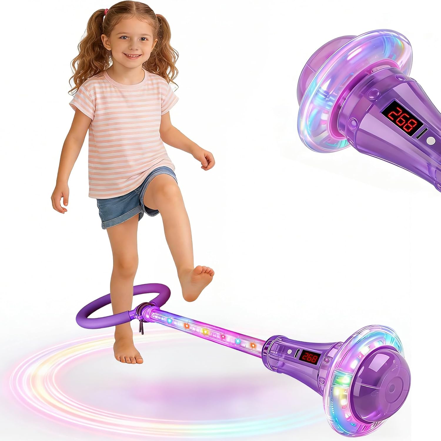 Unbranded Rechargeable Ankle Flashing Jump Toy front view
