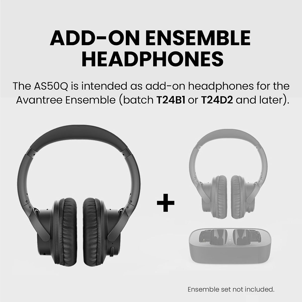 Avantree AS50Q over-ear headphones side profile audio