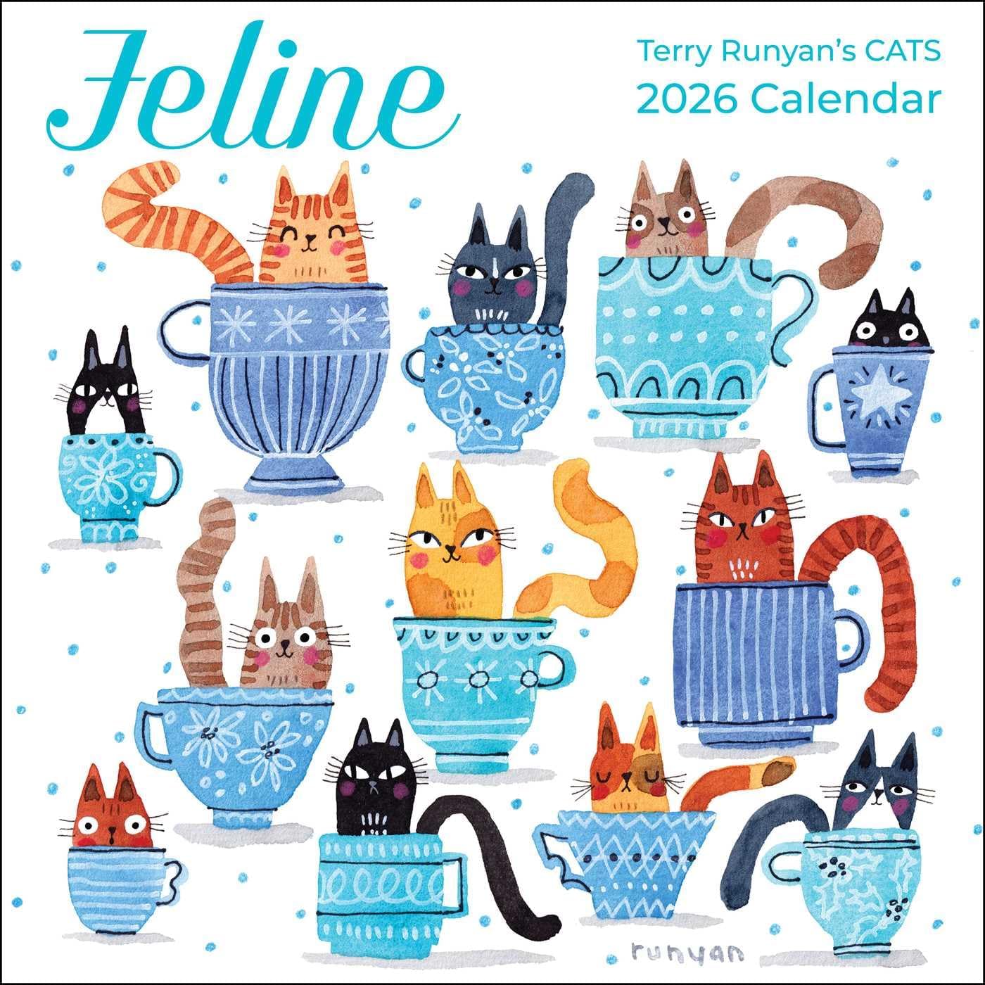 Feline 2026 Wall Calendar: Terry Runyan's Cats - Image 1