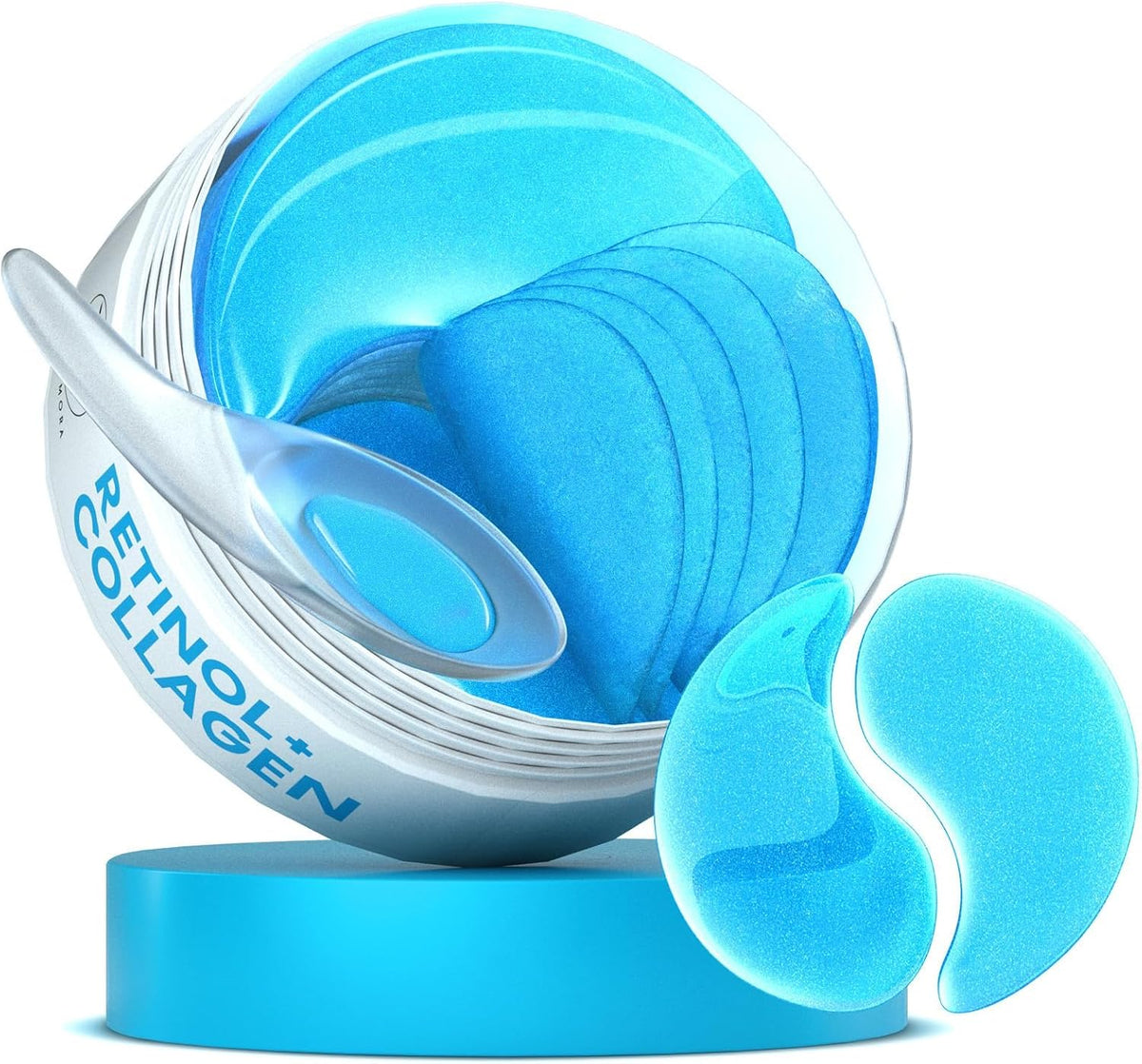 Bloomora retinol and collagen under eye patches container front view