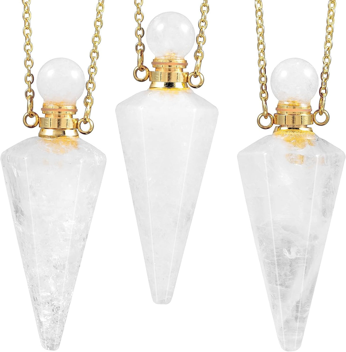 Tumbeelluwa crystal jewelry with stainless steel chain