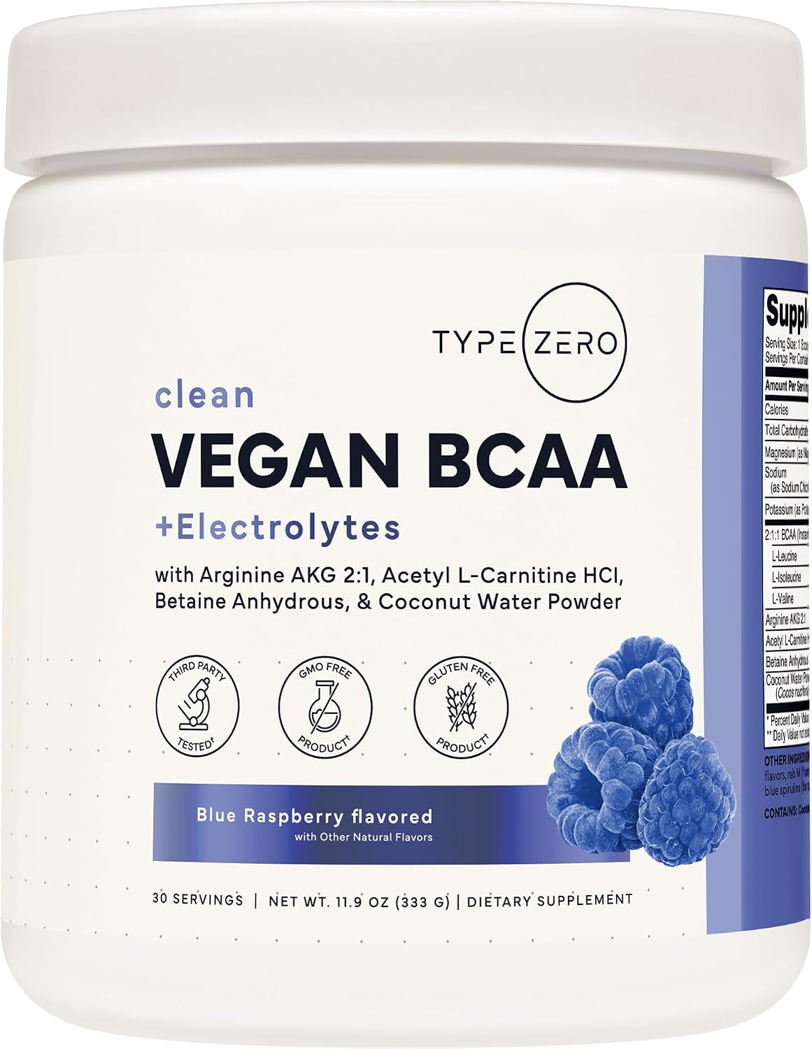 Type Zero vegan BCAA powder front view
