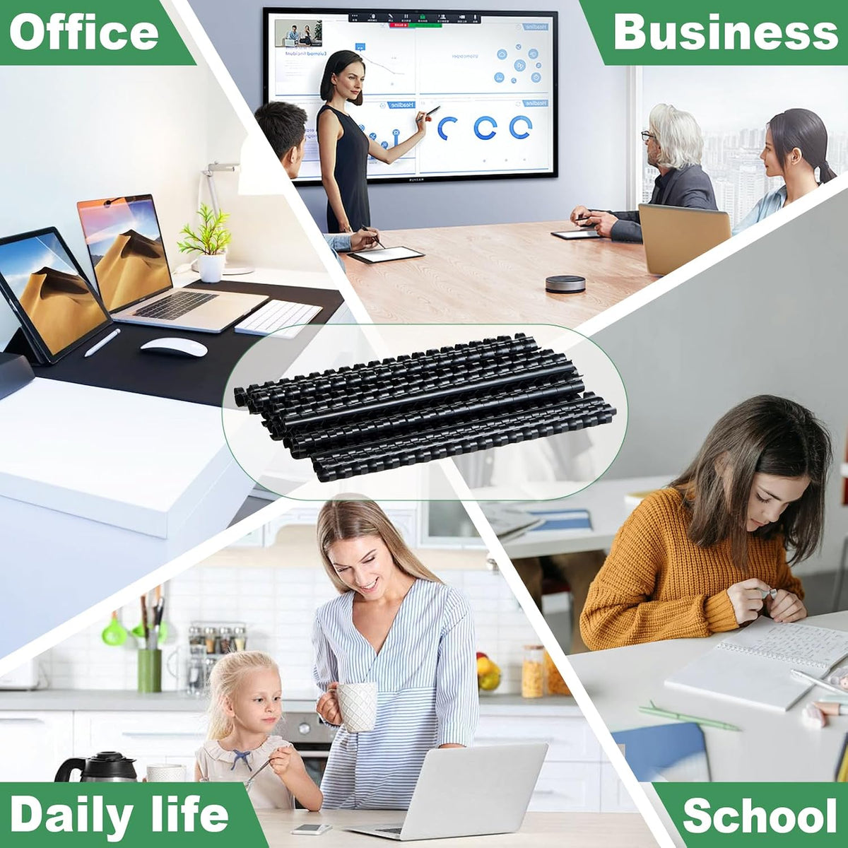 HOUYEE 60 sheet capacity binder combs in use