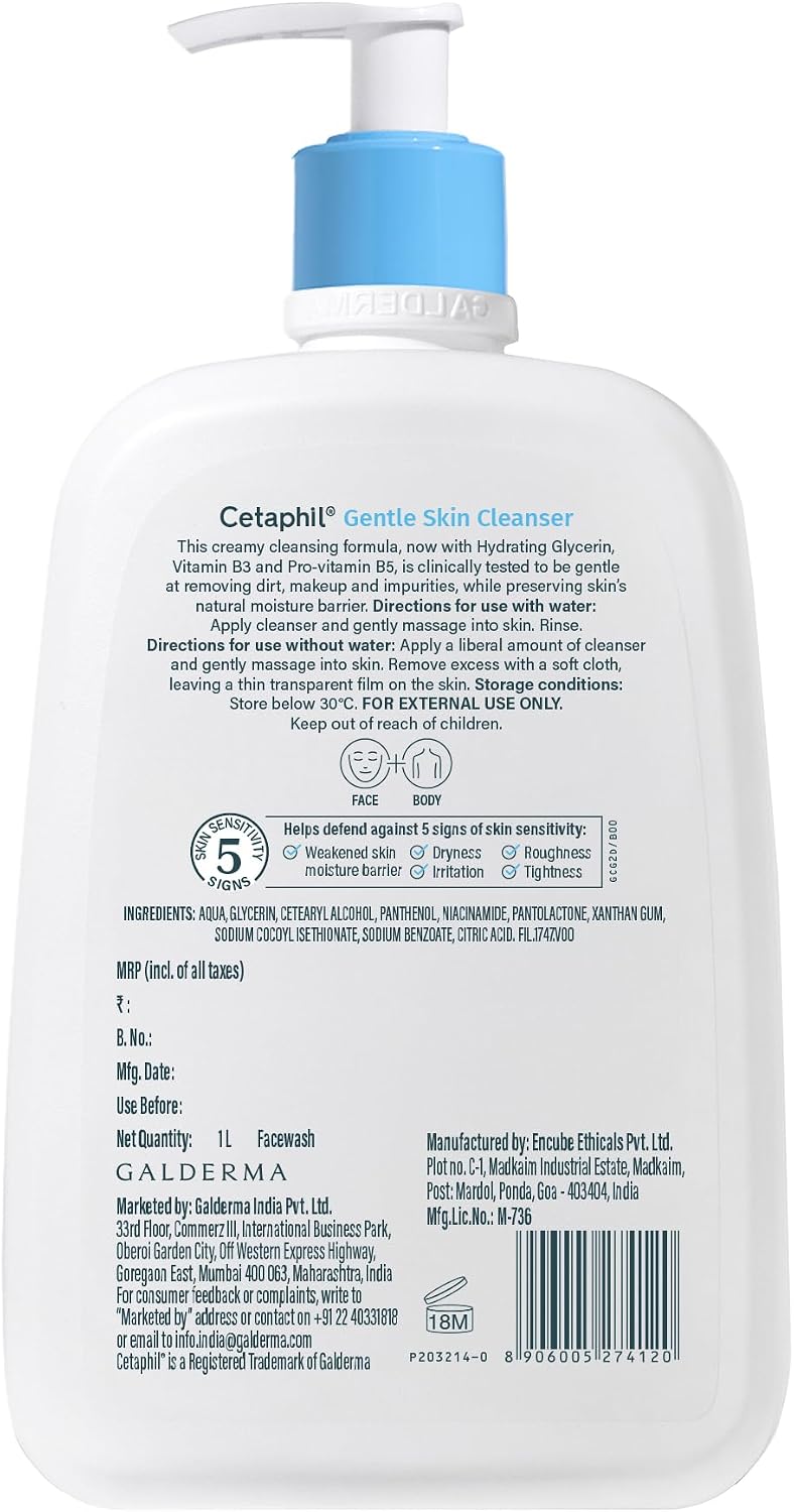Cetaphil authentic imported skincare product packaging